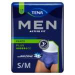 Tena Men Active Fit Pants Plus, Slip assorbenti, blu, S/M 9 pezzi