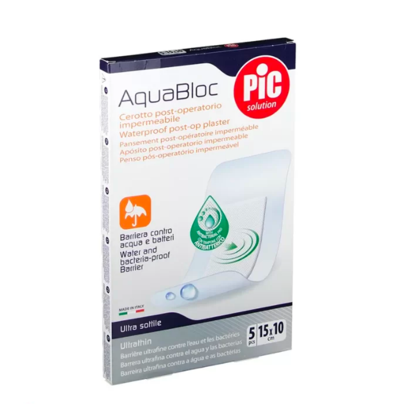 Pic AquaBloc Cerotto post-operatorio impermeabile 15 x 10 cm 5 Pezzi