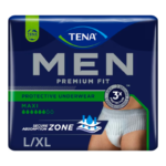 Tena Men Premium Fit Protective Maxi, Slip assorbenti L/XL, 8 pezzi